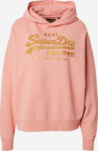 Superdry Mikina 'Rhinestone' – oranžová: přední strana