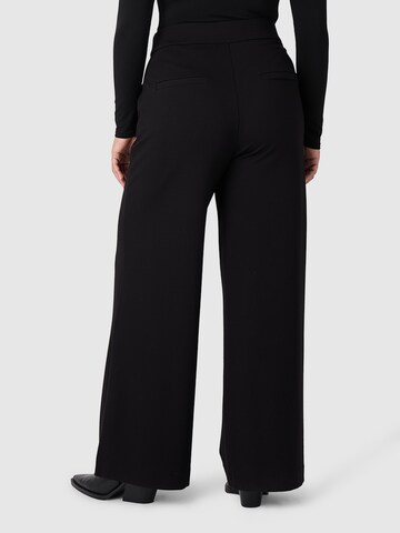 Wide Leg Pantalon 'Sannee' Les Lunes en noir