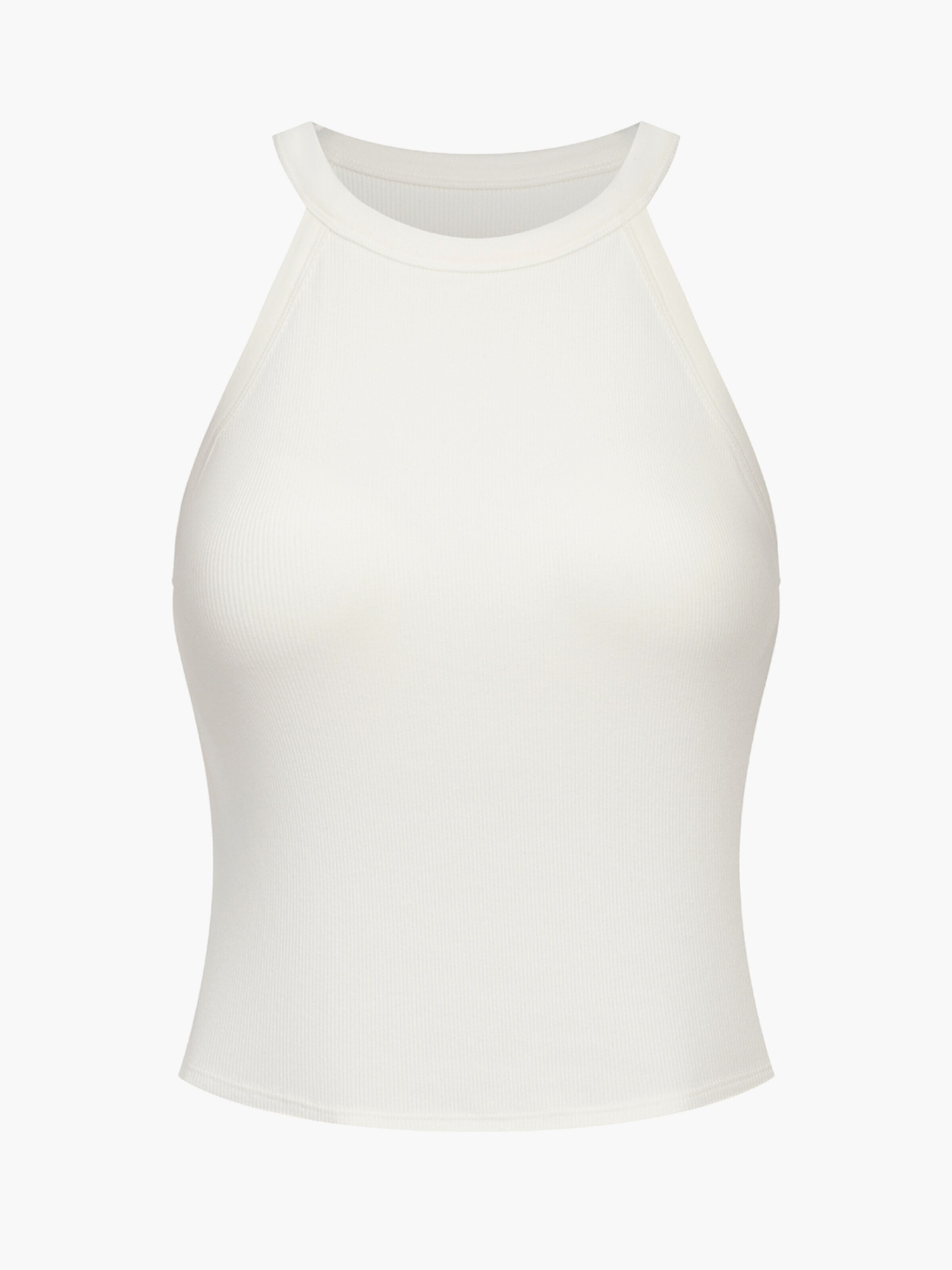 cfab (formerly creamy fabrics) Topp 'Neck Holder Bra Top' i vit: framsida