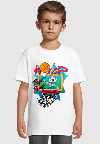 ABSOLUTE CULT Shirt 'Looney Tunes - Bugs Hoops' in Wit: voorkant