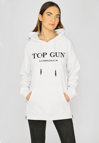 TOP GUN Sweater in White: front