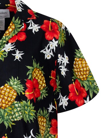 KY's Regular Fit Hemd 'Ananas'‌‌‌‌‌‌ in Schwarz