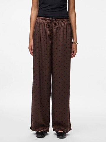 PIECES Wide Leg Bukser 'PCJYTTA ' i brun: forside