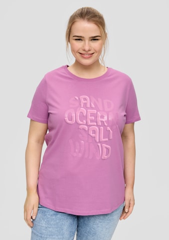 T-shirt QS en violet : devant