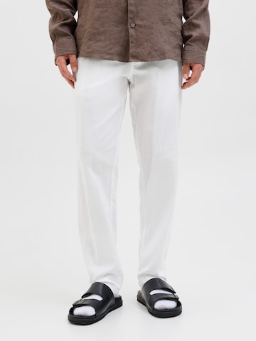 JACK & JONES Tapered Chino Pants 'JPSTACE JJSUMMER' in White: front