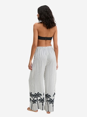 Marc O'Polo Loosefit Broek ' Palm Border Geo ' in Zwart