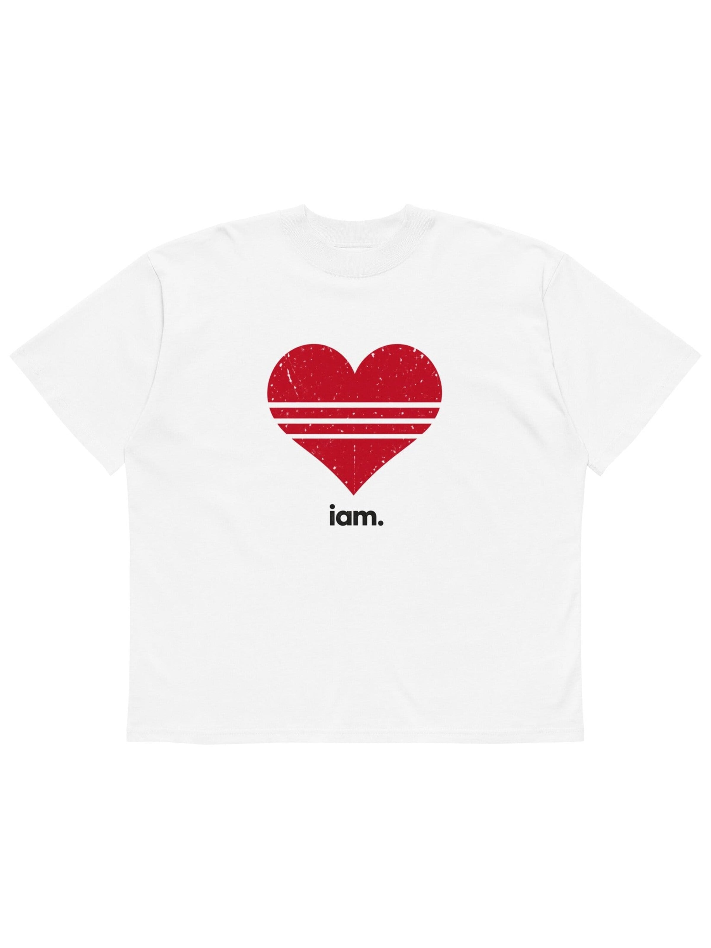 Maglia extra large di iam. in bianco: frontale