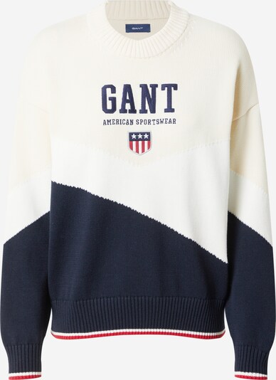 GANT Pull-over en crème / bleu marine / rouge / blanc, Vue avec produit