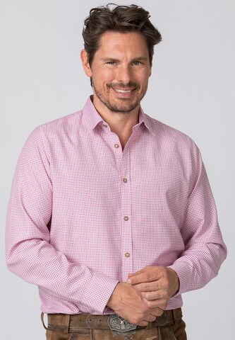 Coupe regular Chemise folklorique STOCKERPOINT en rose : devant