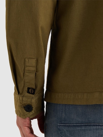 PME Legend Regular fit Skjorta 'PME LEGEND - Shirt jacket with chest pockets and badge on the sleeve' i brun