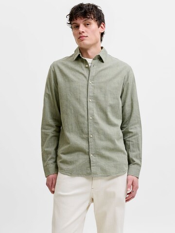 JACK & JONES Средняя посадка Рубашка 'JJESummer' в Зеленый: спереди