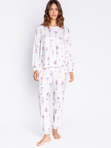 PJ Salvage Schlafshirt 'Wineful Life' in Weiß
