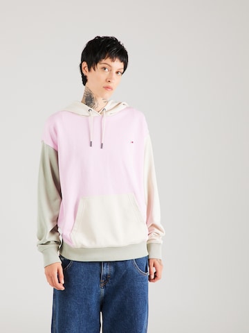 Tommy Jeans Mikina – pink: přední strana