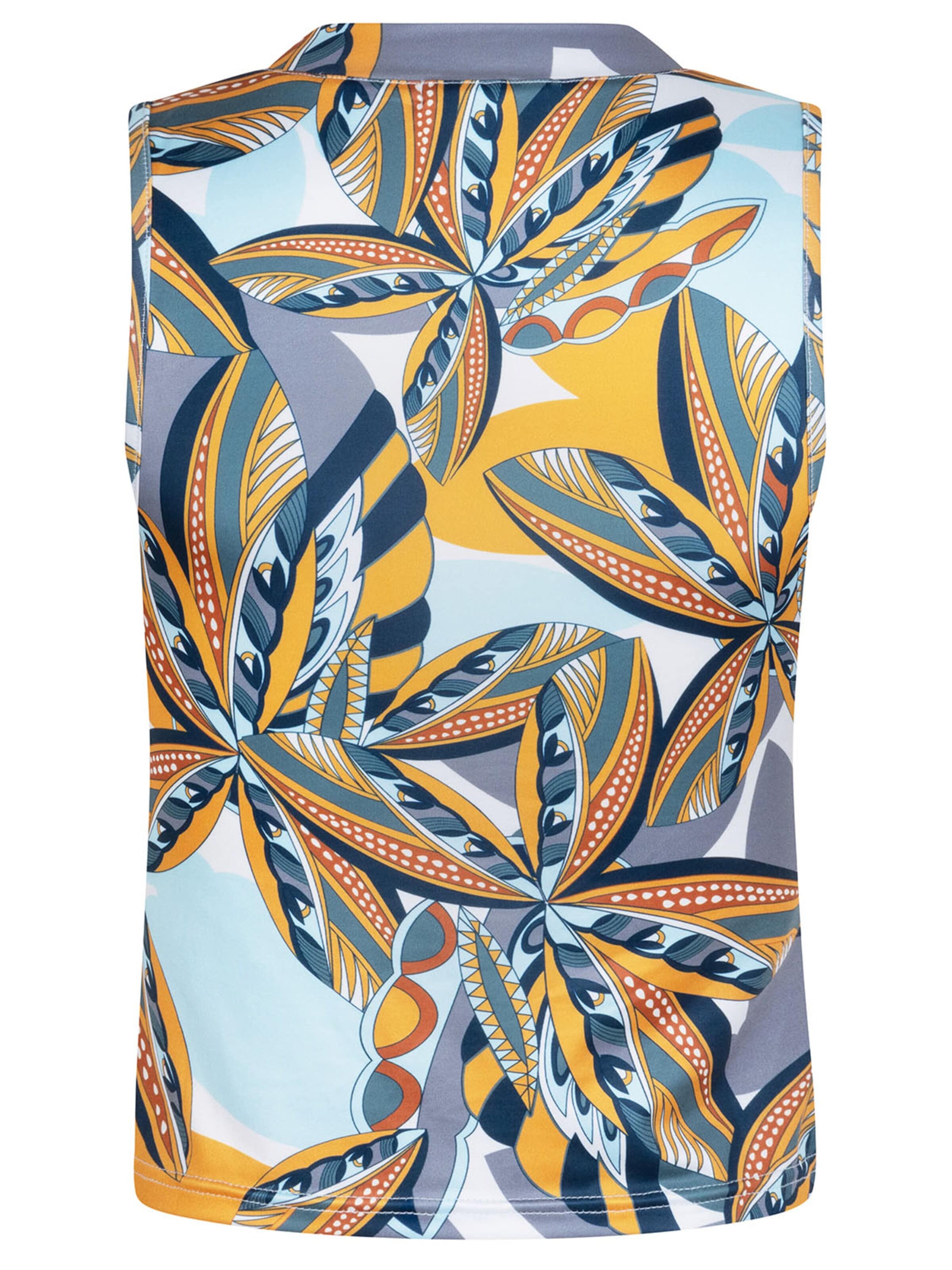 Haut 'Crop top halter Palm' Chic by Lirette en bleu