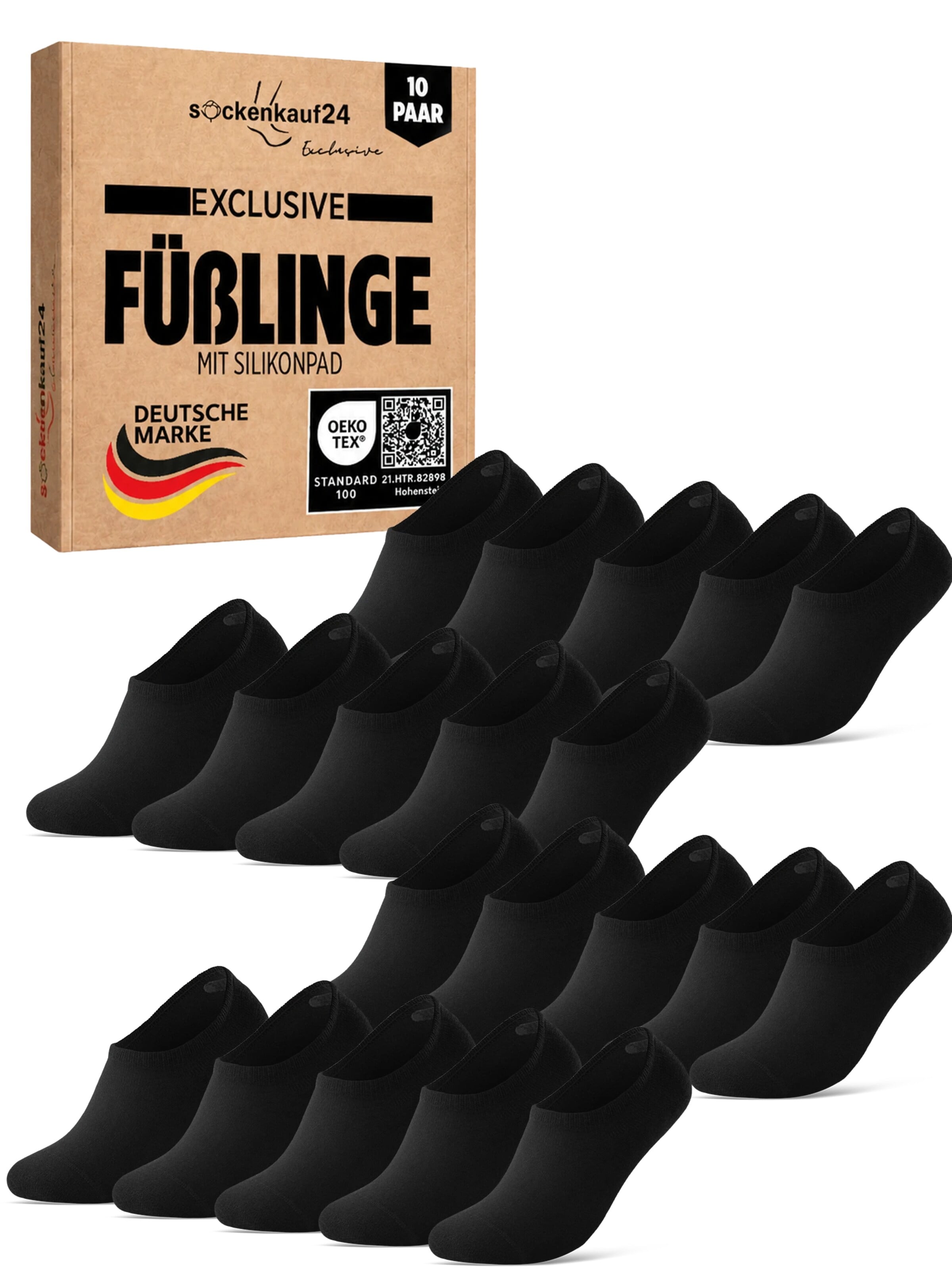 sockenkauf24 Ankle Socks in Black: front