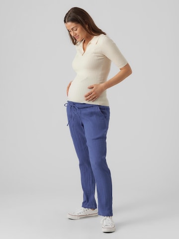 Regular Pantalon 'CORA' MAMALICIOUS en bleu