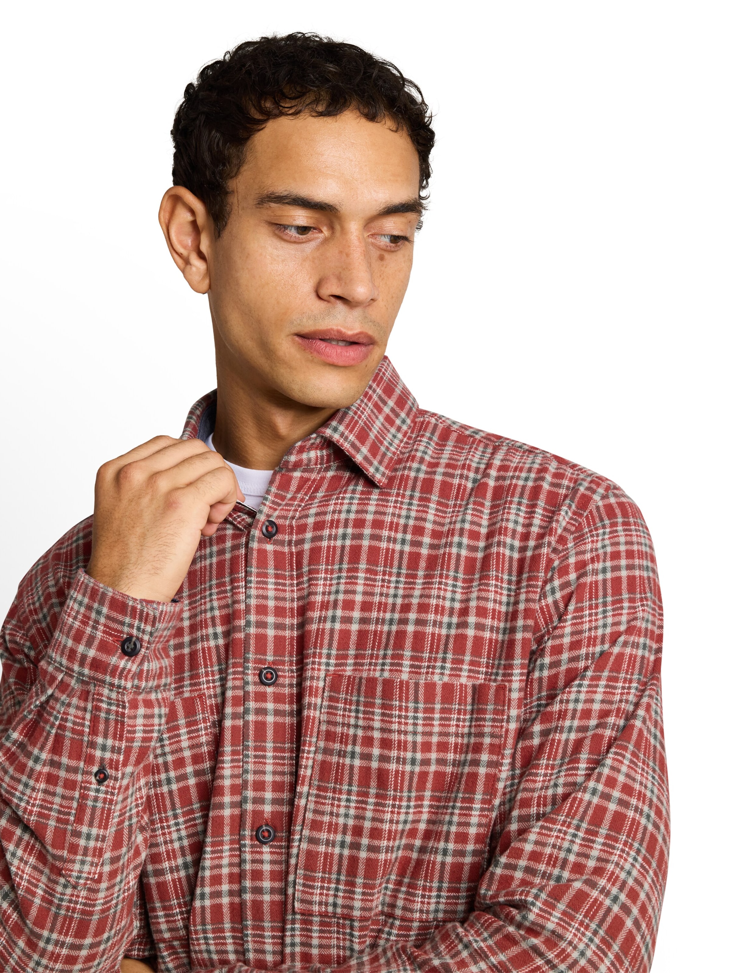 TOM TAILOR - Ajuste regular Camisa en rojo