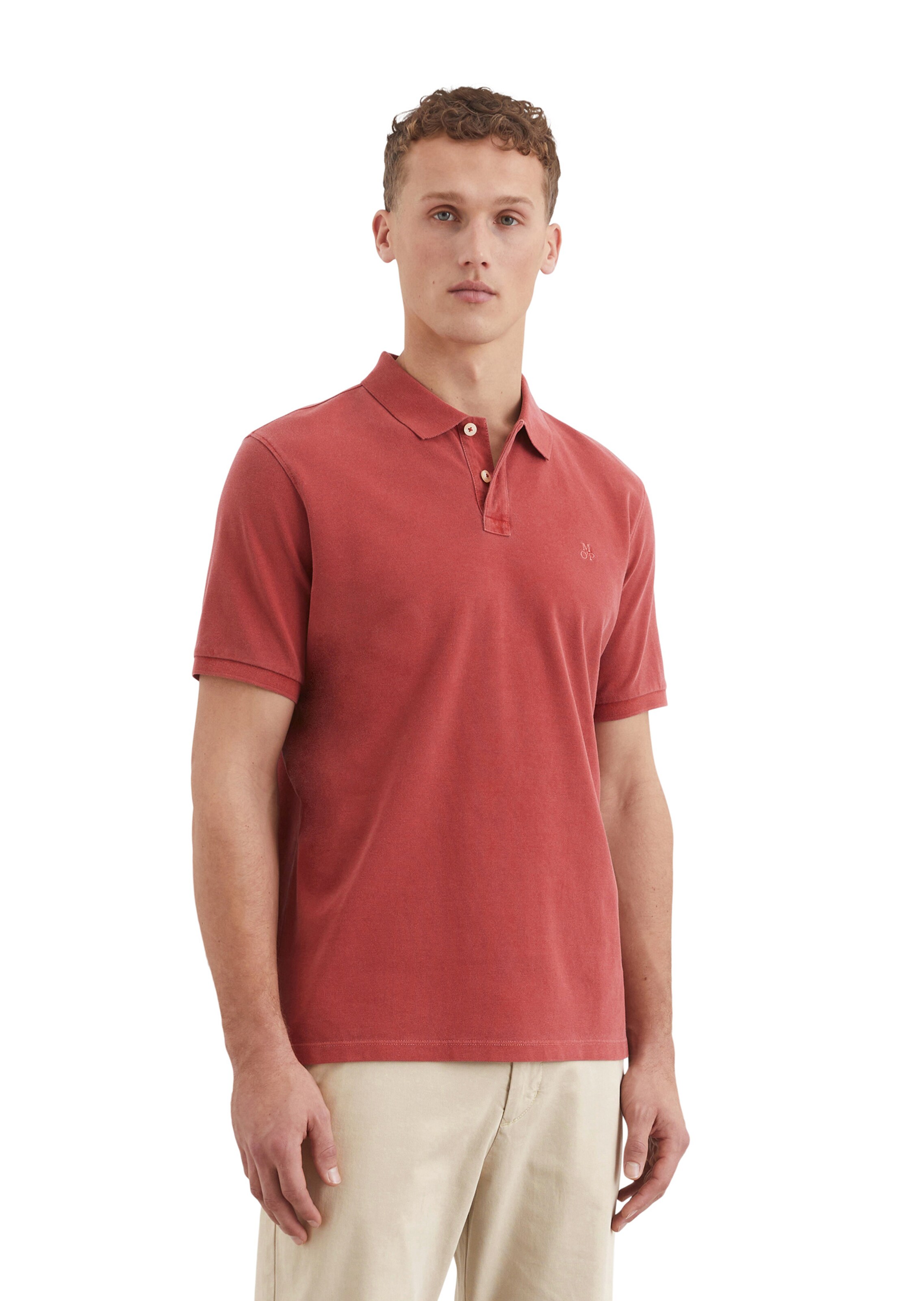 Marc O'Polo Shirt 'Piqué' in Red: front
