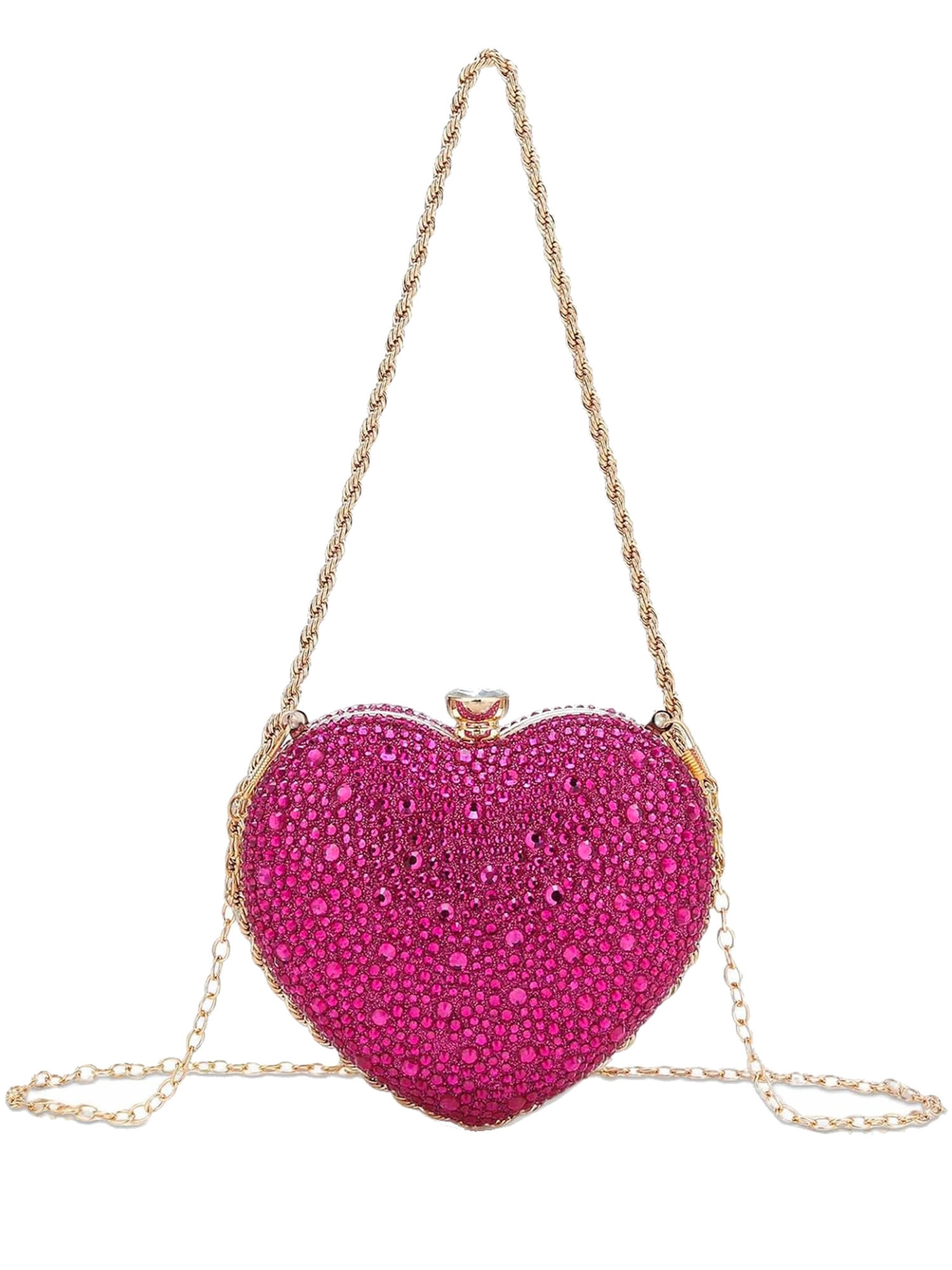 Tomshop24-7 Clutch 'Herz' in Pink: front