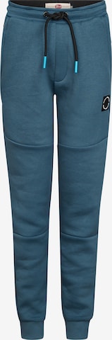 Petrol Industries Tapered Trousers in Blue: front