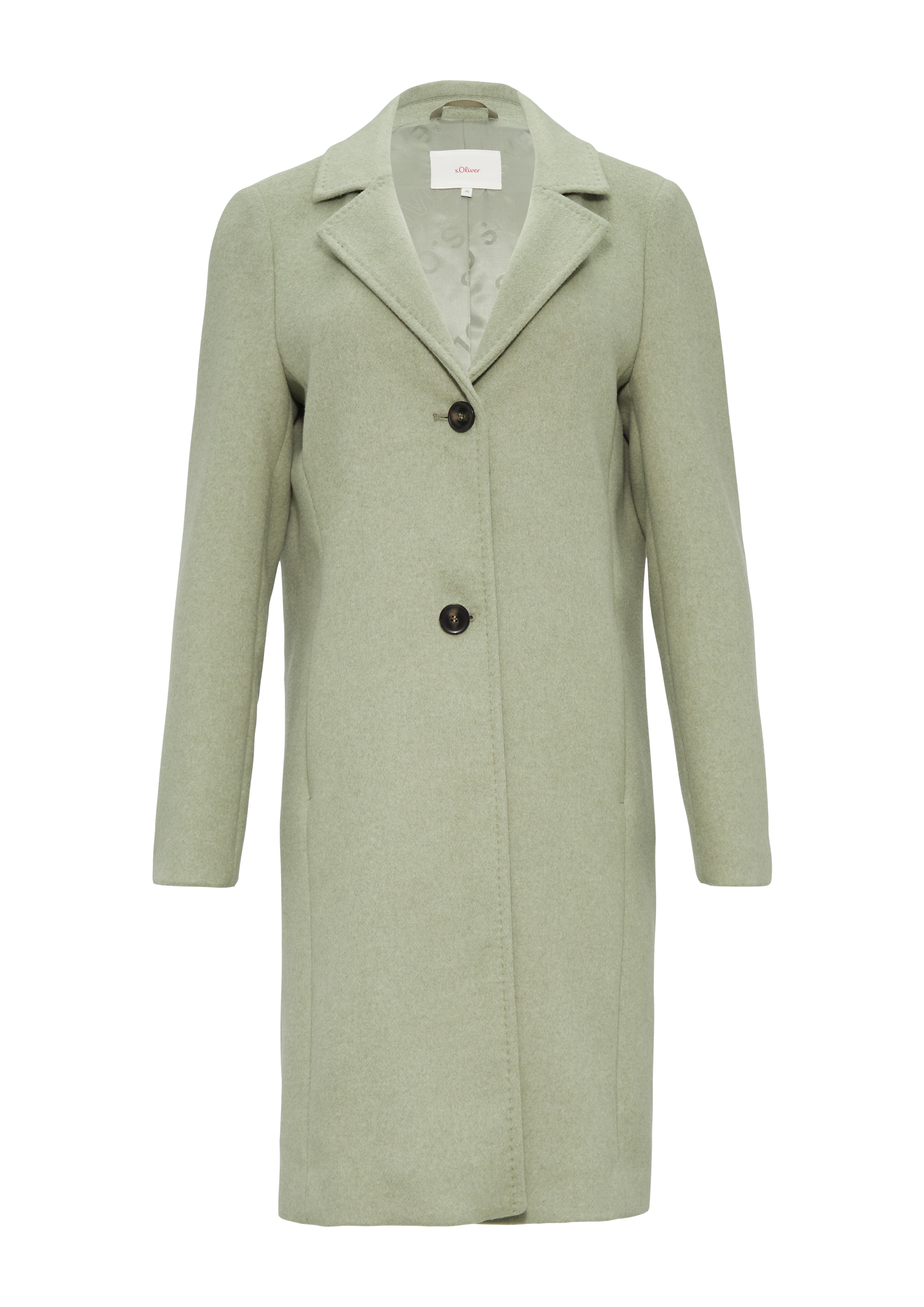 Cappotto di mezza stagione di s.Oliver in verde: frontale