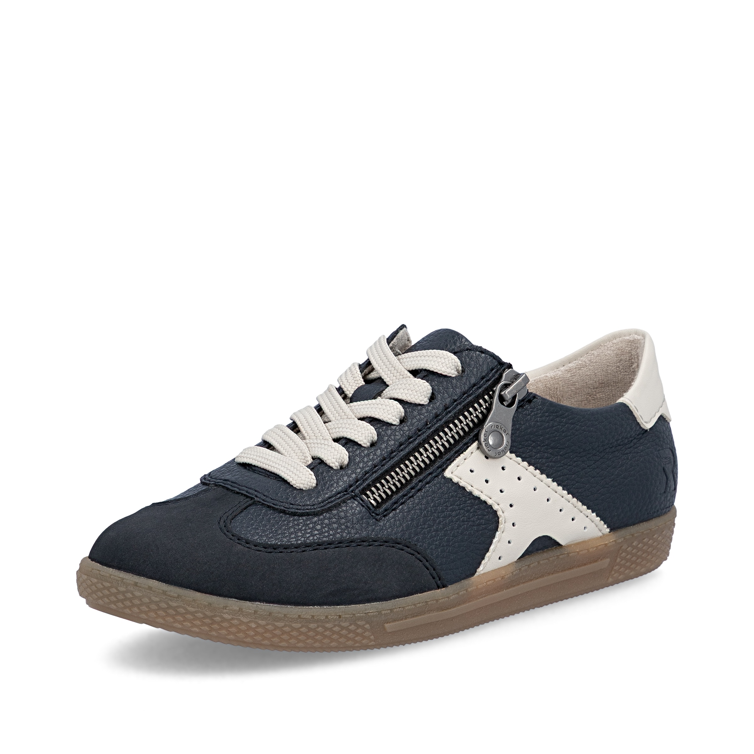 Baskets basses Rieker en bleu : devant