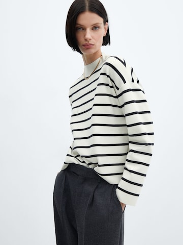 MANGO Sweater 'SARDINET' in White: front