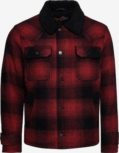 Superdry Veste mi-saison en rouge / noir, Vue avec produit