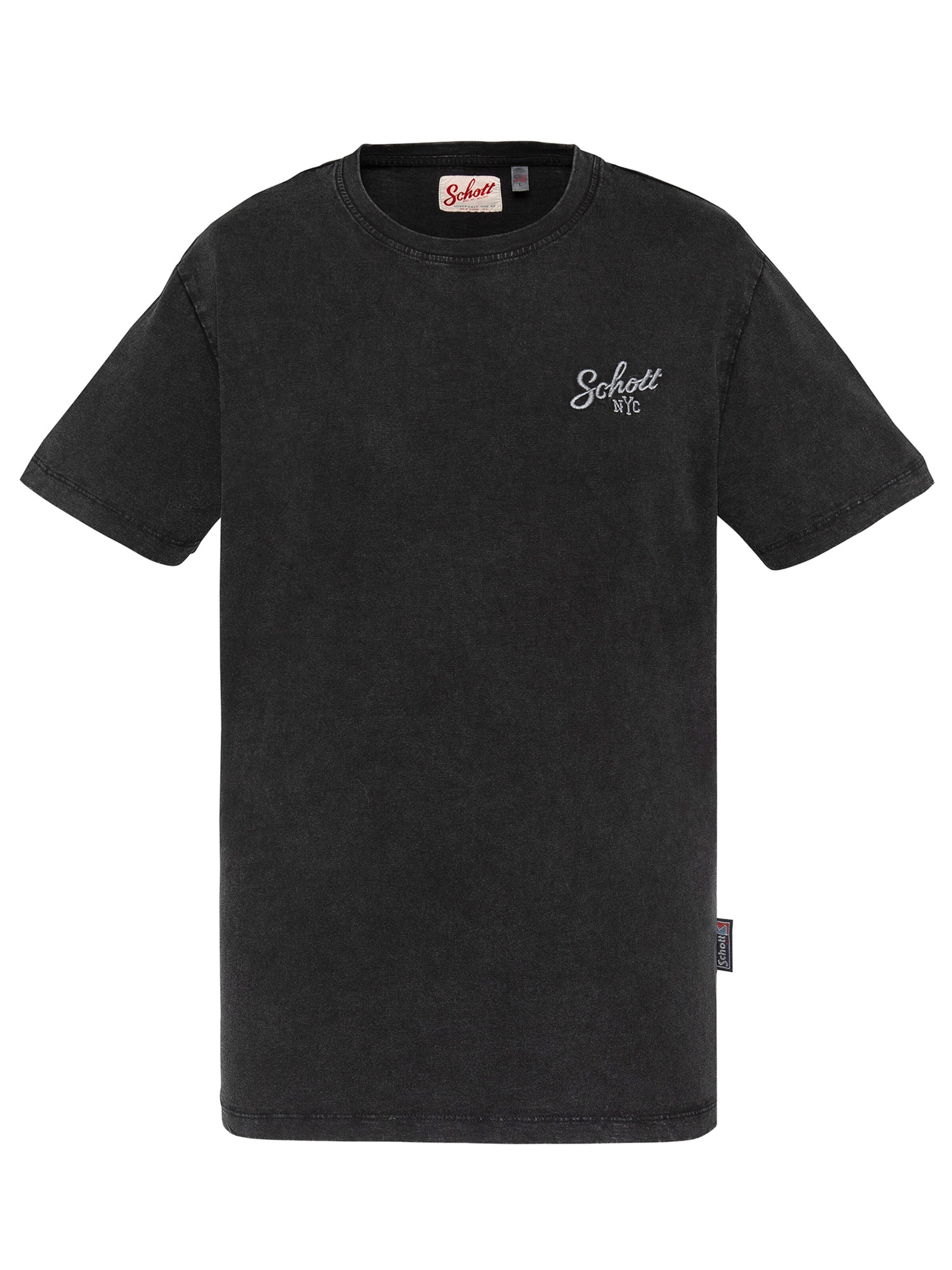 Schott NYC Shirt in Black: front