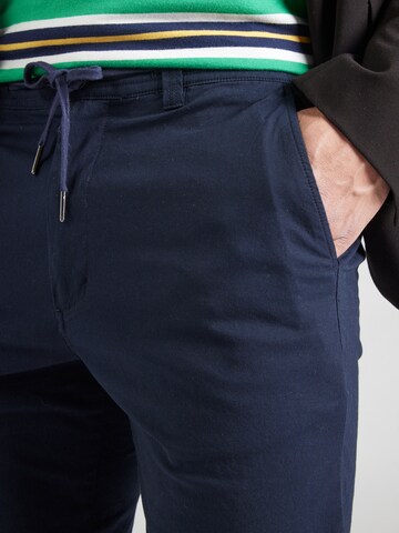 Coupe slim Pantalon chino 'Waren' Kronstadt en bleu