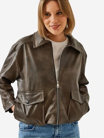 Bianco Lucci Between-Season Jacket in Brown