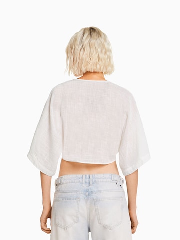 Bershka Bluse in Weiß