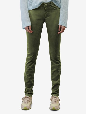 Skinny Pantalon 'Lulea' Marc O'Polo en vert : devant