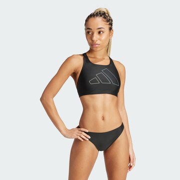 Bustino Top sportivo per bikini 'Big Bars' di ADIDAS PERFORMANCE in nero