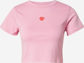 T-shirt Cotton On en rose : devant