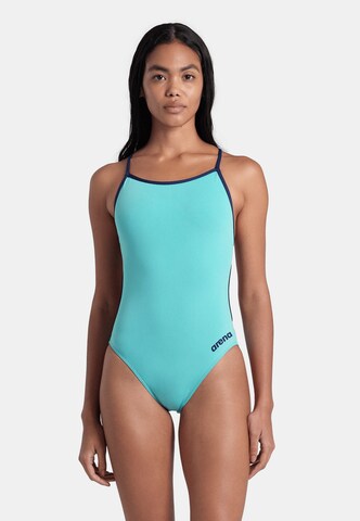 Bustino Costume intero 'LACE BACK SOLID' di ARENA in blu: frontale