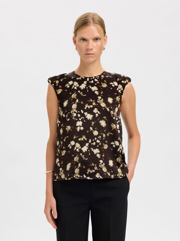 Camicia da donna di SELECTED in marrone: frontale