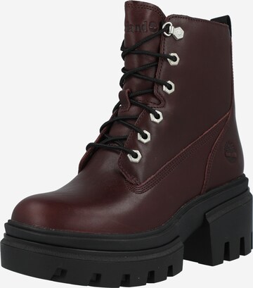 TIMBERLAND - Botines con cordones 'Everleigh' en rojo: frente