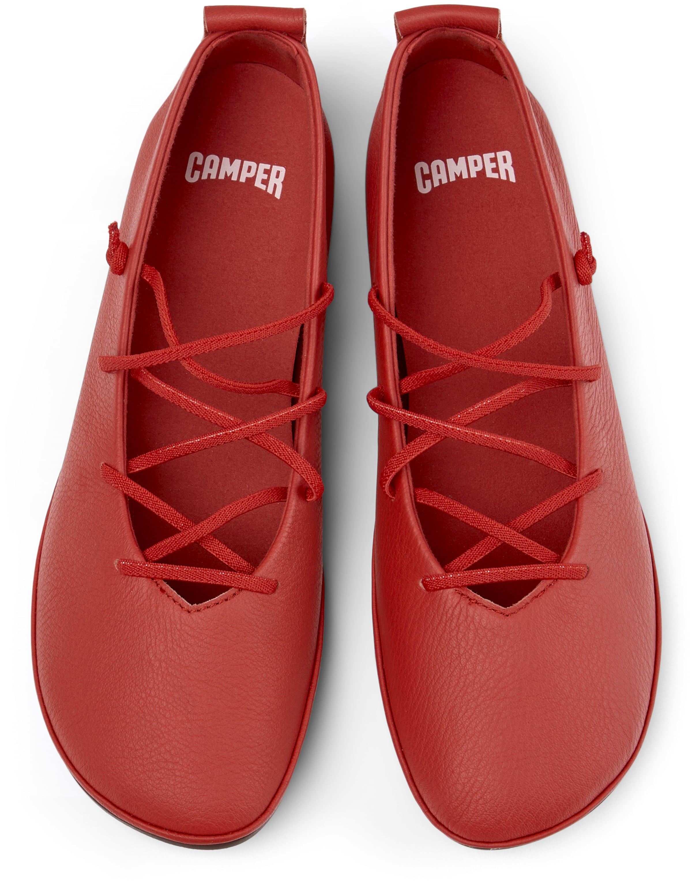 CAMPER Ballerina met riempjes ' Right Nina ' in Rood