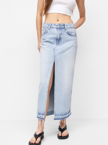 Pull&Bear Rok in Blauw: voorkant