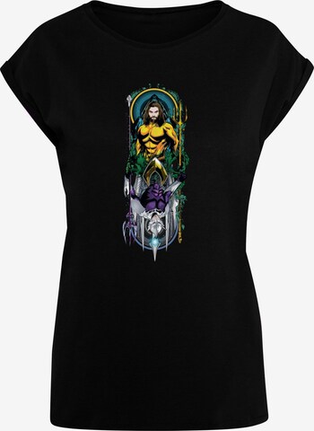 ABSOLUTE CULT Shirt 'Aquaman - Ocean Master' in Zwart: voorkant