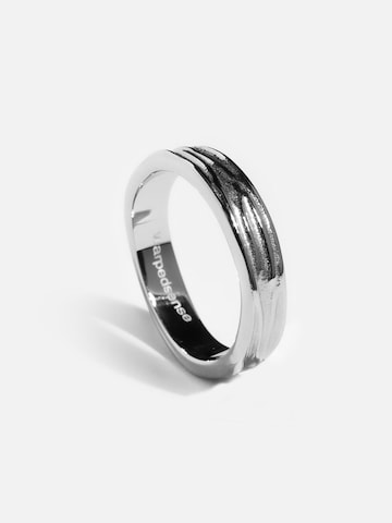 warpedsense Ring 'Wave' in Silver: front
