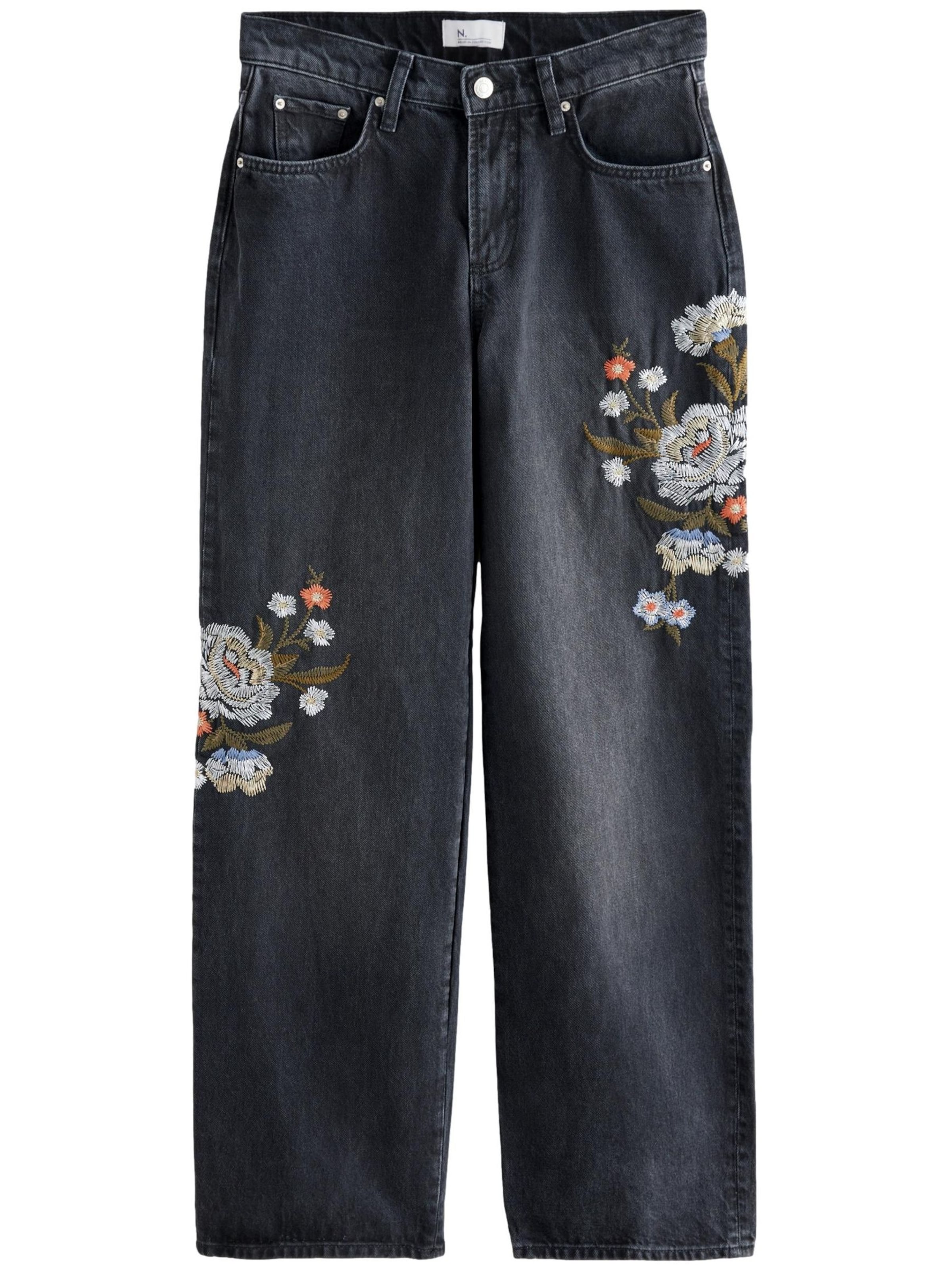 Next Regularen Kavbojke | črna barva: sprednja stran