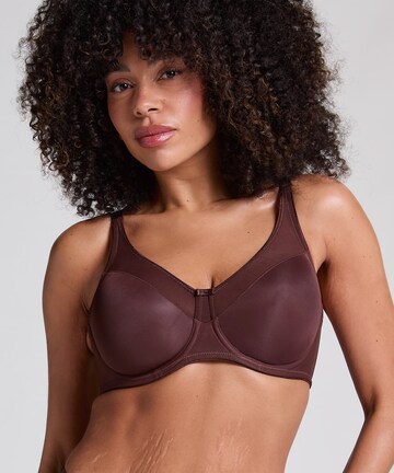 Hunkemöller T-shirt BH 'Nina' in Bruin: voorkant