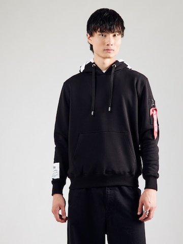 Sweat-shirt 'Alpha' ALPHA INDUSTRIES en noir : devant
