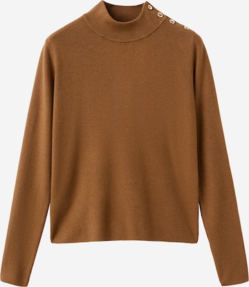 Pulover 'LUCCAPK' de la MANGO pe maro: față