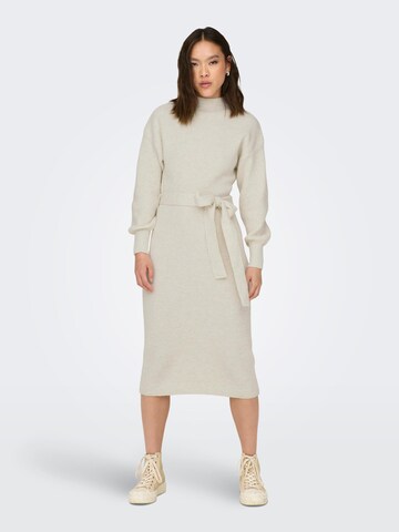 ONLY Knitted dress 'THILDE' in Beige