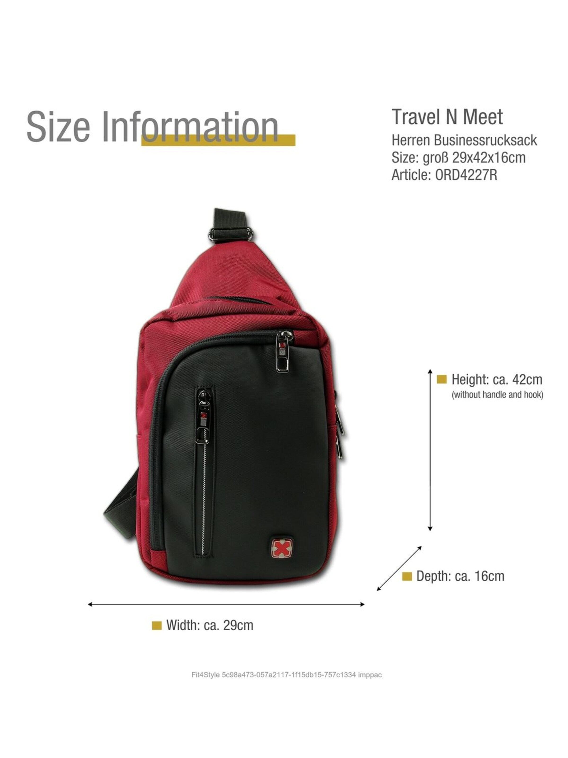 Travel N Meet Rugzak in Rood