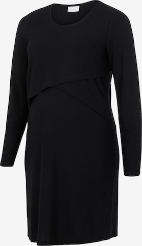 Mamalicious Curve Dress 'Carma' in Black: front