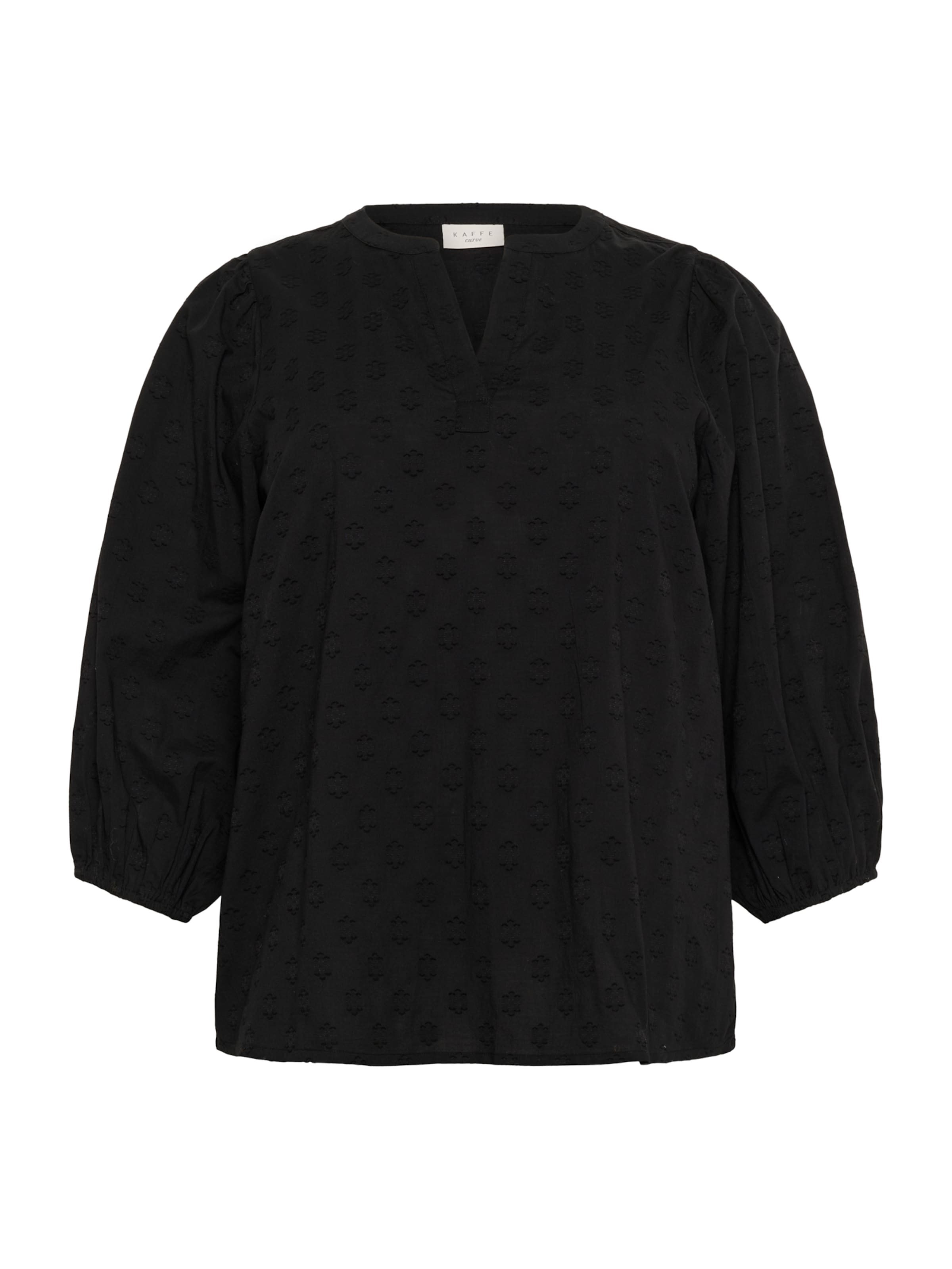 KAFFE CURVE Blouse &#x27;KCloulou&#x27; in Zwart: voorkant